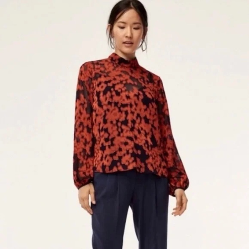 🎀 BABATON ARITZIA grandados floral print blouse xs